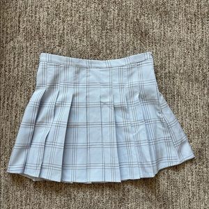 High waisted plaid school girl skirt